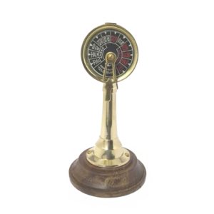 Nautical Brass Antique Ship’s Engine Order Telegraph 6″ Decorative showpiece on Wooden Base